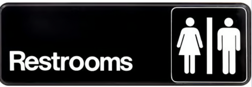 Hillman Unisex Restroom Sign (3 x 9) Hillman Group