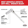 Milwaukee 3/8” Drive 28pc Ratchet & Socket Set with PACKOUT™ Low-Profile Compact Organizer SAE Milwaukee