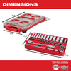 Milwaukee 3/8” Drive 28pc Ratchet & Socket Set with PACKOUT™ Low-Profile Compact Organizer SAE Milwaukee