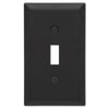 Amerelle Century Decorative Single Toggle Wallplate Matte Black Amerelle