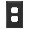 Amerelle Century Decorative Single Duplex Wallplate Matte Black Amerelle