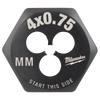 Milwaukee M4-0.70 mm 1-Inch Hex Threading Die Milwaukee