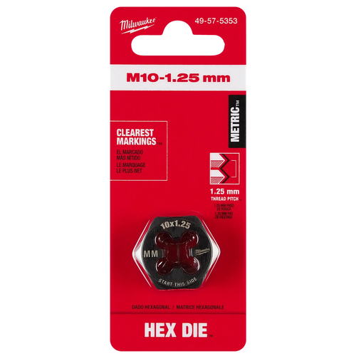 Milwaukee M4-0.70 mm 1-Inch Hex Threading Die Milwaukee