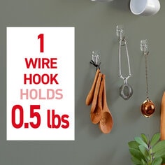 Command™ Clear Small Wire Hooks Command