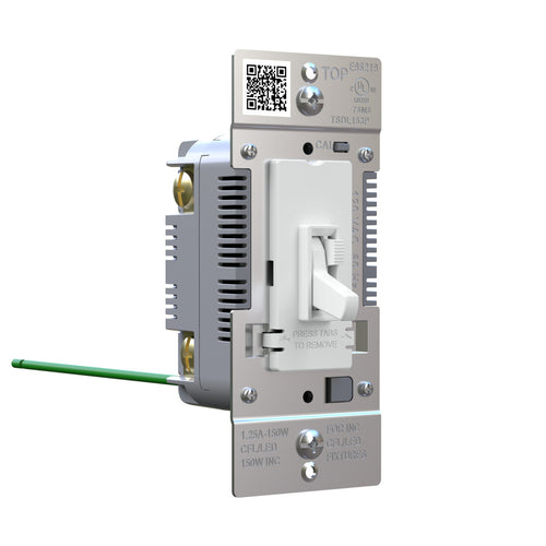 Legrand Pass & Seymour® Trademaster Toggle Slide LED Advanced Dimmer, White Legrand - Pass & Seymour