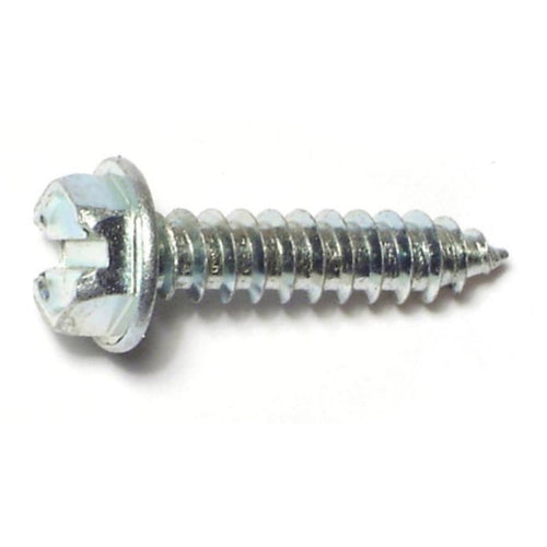Monster Fastener Zinc Plated Steel Slotted Hex Washer Head Sheet Metal Screws Midwest Fastener