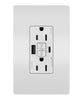 Legrand Pass & Seymour radiant® GFCI USB Outlet with SafeLock® Protection, Type A/C, 15A, Tamper-Resistant, White C4 Legrand - Pass & Seymour