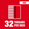 Milwaukee Tool 8-32 NC Straight Flute Plug Tap Milwaukee