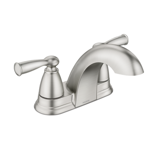 Moen Banbury Two-handle Centerset Bathroom Sink Faucet Spot Resist Brushed Nickel Moen