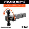CURT Multi-Ball Mount 2-1/2 Hollow Shank Black Balls CURT