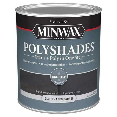 Minwax Polyshades 1 Qt. Semi-Transparent Gloss Aged Barrel Stain/Polyurethane Minwax