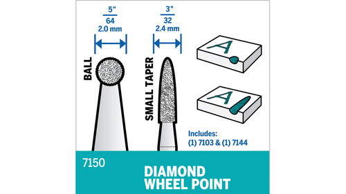 Dremel 7150 Diamond Coated Wheel Point Dremel