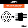 CURT Electrical Adapter 7-Way RV Blade Vehicle to 4-Flat Trailer CURT
