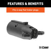 CURT Electrical Adapter 7-Way RV Blade Vehicle to 4-Flat Trailer CURT