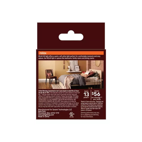 GE Lighting GE Relax HD R16 LED Light Bulbs, Indoor Floodlights, 40 Watt Replacement, Soft White (2 Pack) GE Lighting