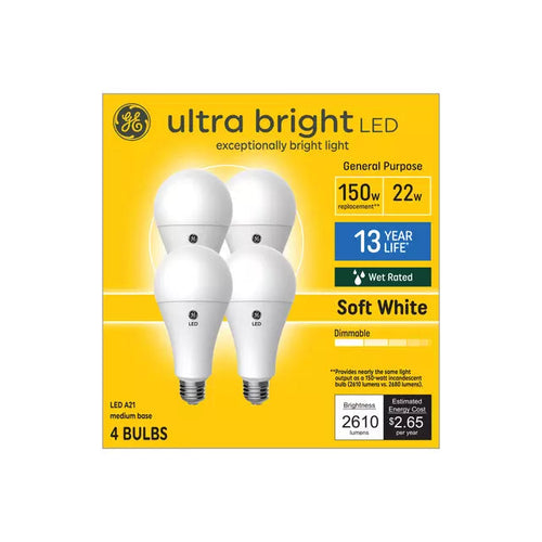 GE Ultra Bright LED 150 Watt Replacement A21 General Purpose Bulb GE Lighting