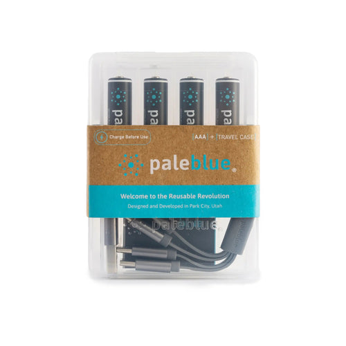 Pale Blue Earth AAA USB-C Rechargeable Batteries Pale Blue Earth