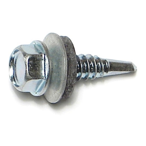 Monster Fastener Zinc Plated Steel Hex Bonded Washer Head Self-Drilling Screws Midwest Fastener