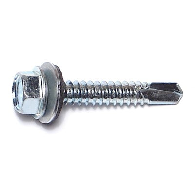 Monster Fastener Zinc Plated Steel Hex Bonded Washer Head Self-Drilling Screws Midwest Fastener