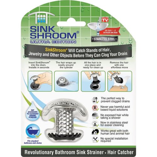 SinkShroom (Ultra Edition) The Hair Catcher That Prevents Clogged Bathroom Sink Drains Juka