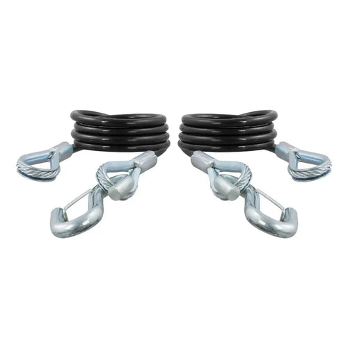 CURT 43-7/8 Safety Cables with 2 Snap Hooks 3,500 lbs Vinyl-Coated CURT
