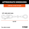 CURT 43-7/8 Safety Cables with 2 Snap Hooks 3,500 lbs Vinyl-Coated CURT