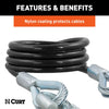 CURT 43-7/8 Safety Cables with 2 Snap Hooks 3,500 lbs Vinyl-Coated CURT