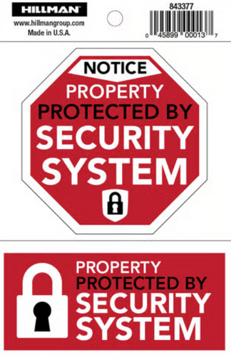Hillman Adhesive Alarm System Sign (4 x 6) Hillman Group