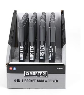 Master Mechanic 4-In-1 Pocket Multi-Bit Screwdriver Master Mechanic