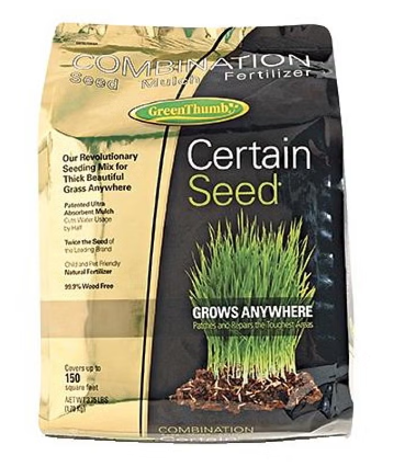 Green Thumb Certain Seed 3.75 Lb. 75 Sq. Ft. Southern Lawn Grass Seed, Fertilizer, & Mulch Combination Green Thumb