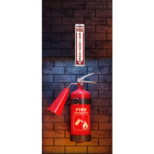 Hillman Fire Extinguisher Sign 4 x 18 Hillman