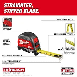 Milwaukee 25ft Magnetic Tape Measure Milwaukee