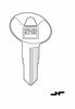 Hy-Ko BAU2 Bauer Key Blank Cylinder Brass Nickel-Plated Hy-Ko