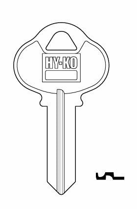 Hy-Ko S1 Sargent Key Blank Brass Nickel Plated Hy-Ko