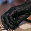 AMMEX Gloveworks Black Nitrile PF Ind SM Gloves AMMEX