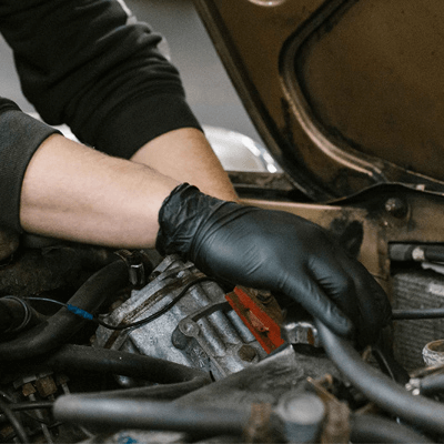 AMMEX Gloveworks Black Nitrile PF Ind SM Gloves AMMEX