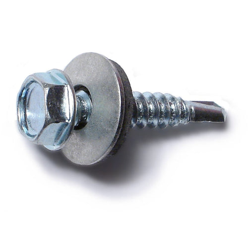 Monster Fastener Zinc Plated Steel Hex Bonded Washer Head Self-Drilling Screws Midwest Fastener
