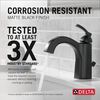 Delta Single Handle Centerset Bathroom Faucet in Matte Black DELTA