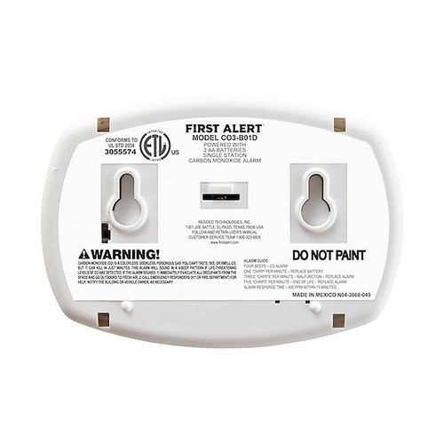 First Alert Battery-Operated Carbon Monoxide Alarm with Backlit Digital Display First Alert