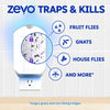 ZEVO Flying Insect Trap, Fly Trap (1 Plug-In Base + 1 Cartridge) 3 in 1 Zevo