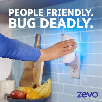 ZEVO Flying Insect Trap, Fly Trap (1 Plug-In Base + 1 Cartridge) 3 in 1 Zevo