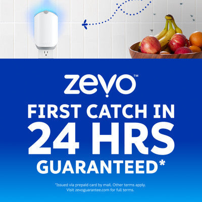 ZEVO Flying Insect Trap, Fly Trap (1 Plug-In Base + 1 Cartridge) 3 in 1 Zevo