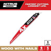 Milwaukee 9 5 TPI AX™ w/NITRUS™ Carbide Teeth SAWZALL® Blade for Wood with Nails Milwaukee