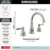 Delta Windemere® Two Handle Widespread Bathroom Faucet in Brushed Nickel DELTA