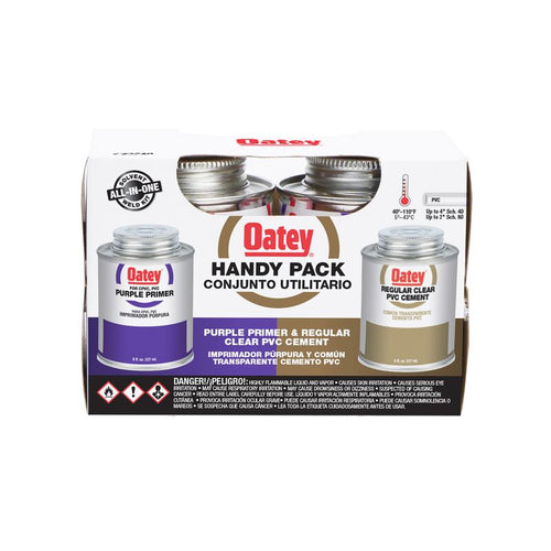 Oatey® Handy Pack Purple Primer and Regular PVC Solvent Cement Oatey
