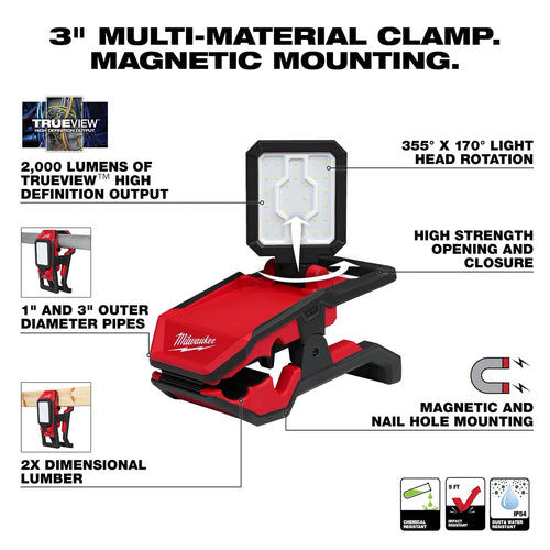Milwaukee M18™ ROVER™ Clamping Flood Light Milwaukee