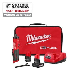 Milwaukee M12 FUEL™ 1/4 Straight Die Grinder Kit Milwaukee