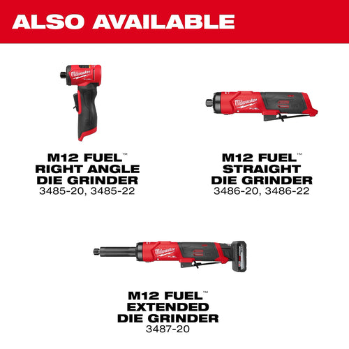 Milwaukee M12 FUEL™ 1/4 Straight Die Grinder Kit Milwaukee