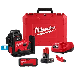 Milwaukee 3642-21 M12™ Green 360° 3-Plane Laser w/Automatic Alignment & Receiver Milwaukee