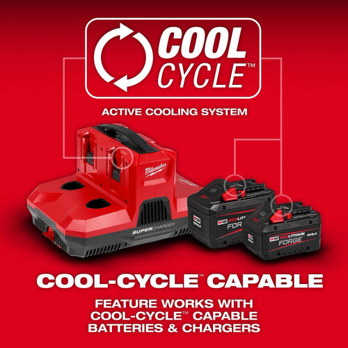 Milwaukee M18™ & M12™ Four Bay Simultaneous Super Charger w/ PACKOUT™ Compatibility Milwaukee